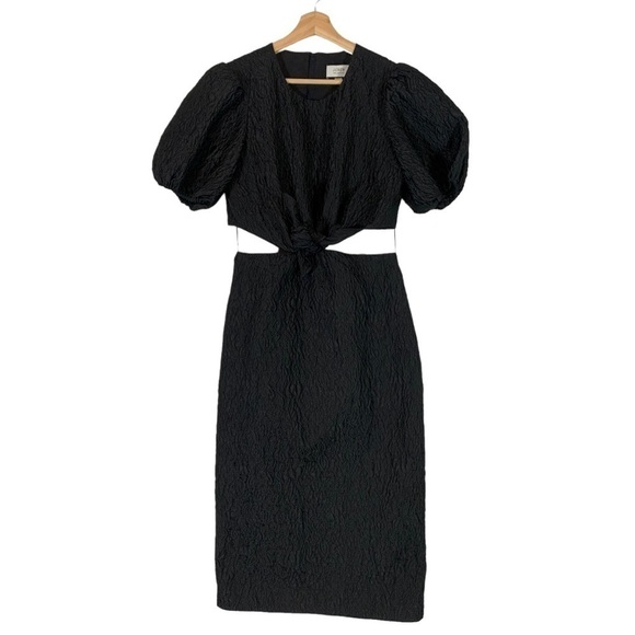 J.Crew Cutout Textured Organza Midi Dress Size 6 - Picture 5 of 10